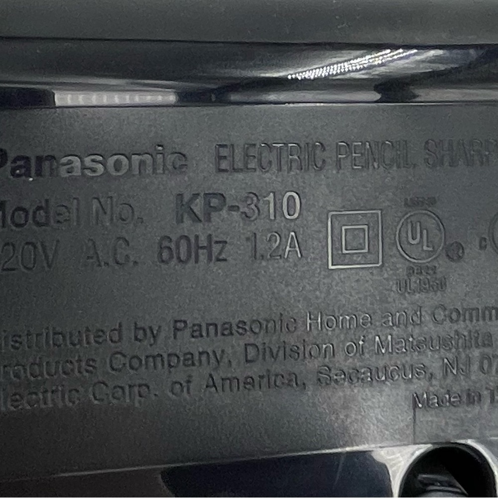 Panasonic Auto Stop Electric Pencil Sharpener‎ Model KP-310 Black Tested & Works - Picture 7 of 7